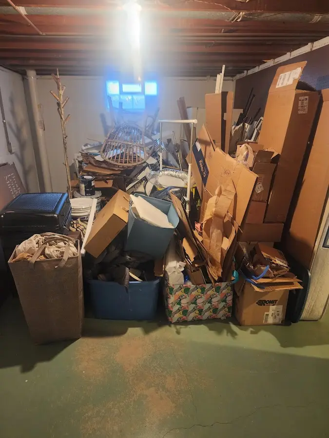 Roll-off dumpster container at job site for 20 Yard Dumpster Rental in Wabash